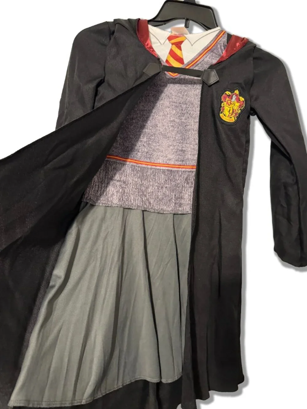 Harry Potter Hermione Granger Costume Robe Dress Wand Set Girls Large (10/12)